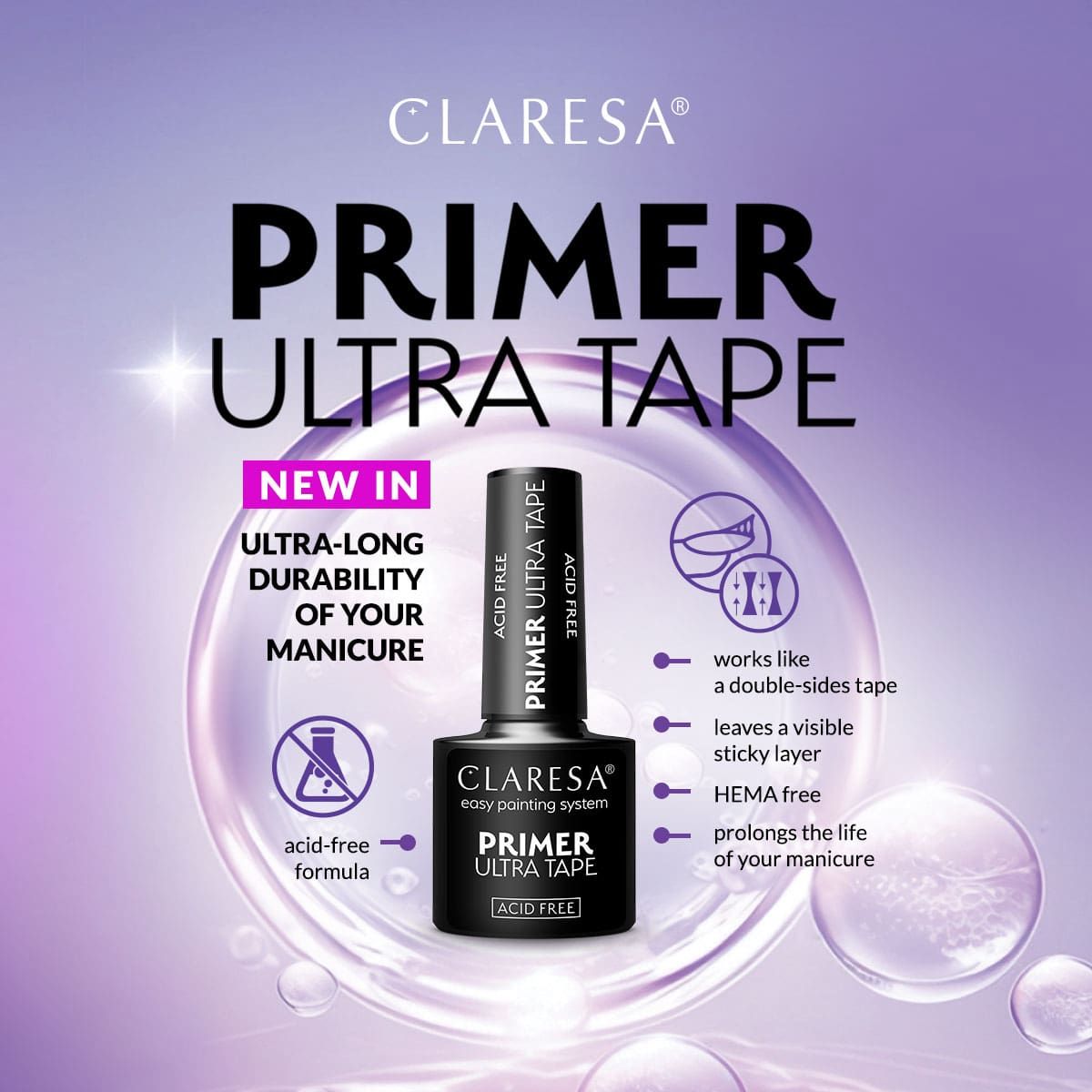 Claresa primer ultra tape syrefri 5ml