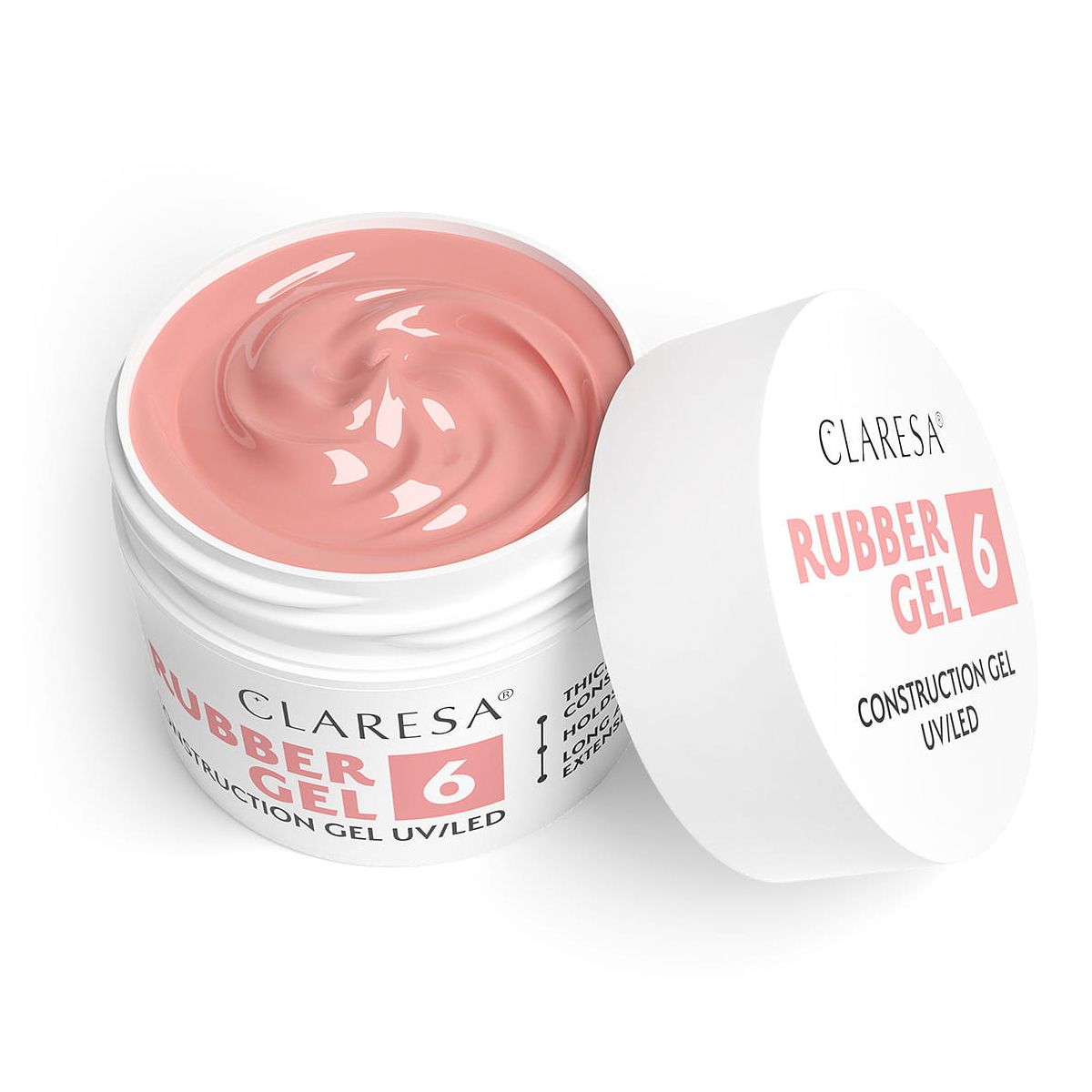 Gel de borracha Claresa 6 blush rosa 45gr.