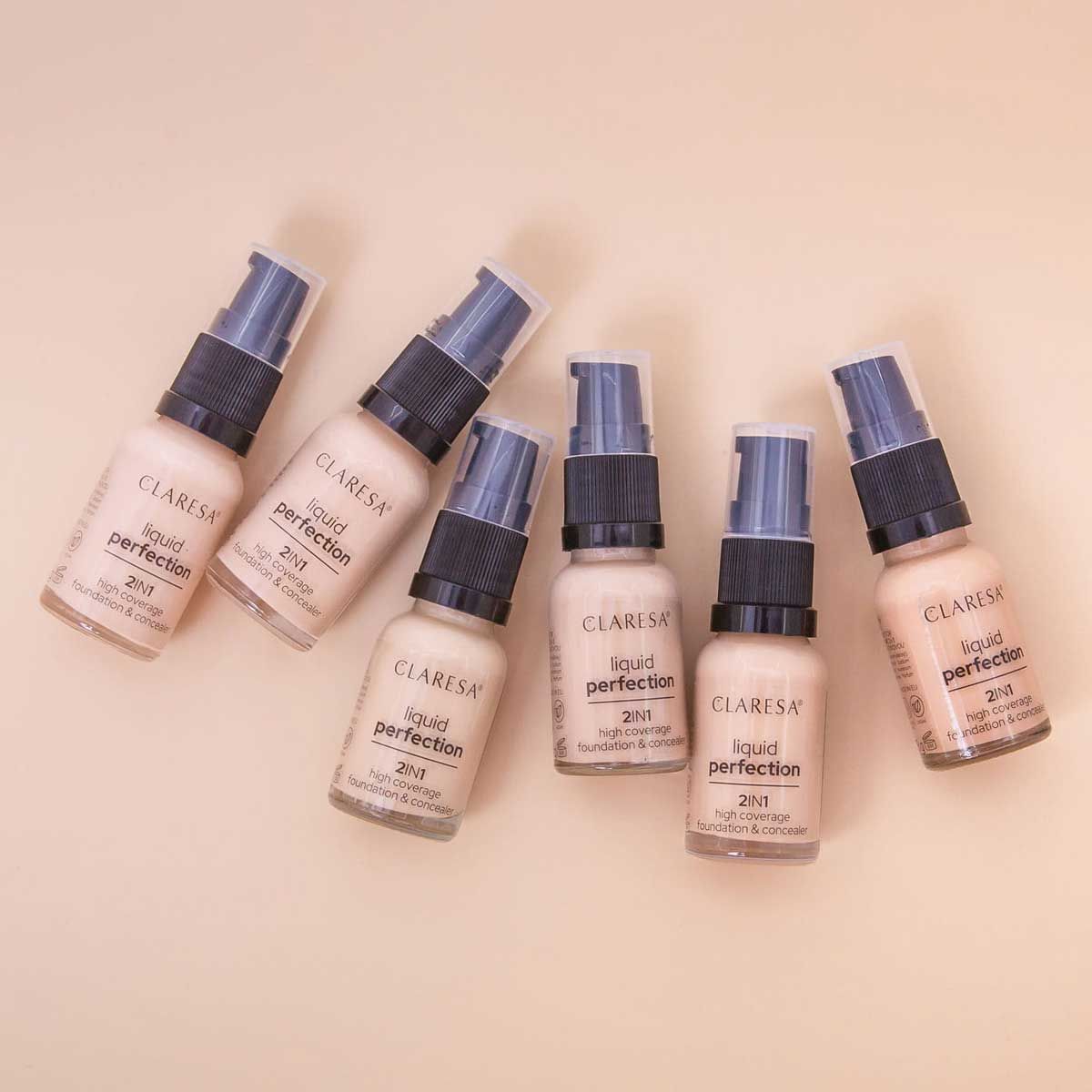 Claresa liquid perfection 2-in-1 concealer and foundation 101.5 vanilla 18gr.