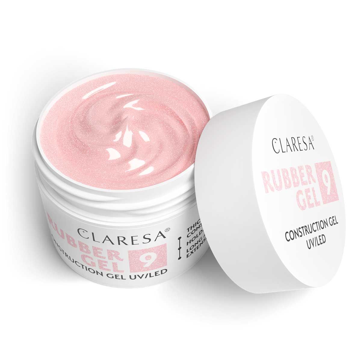 Gel de borracha Claresa 9 rosa brilhante 45gr.