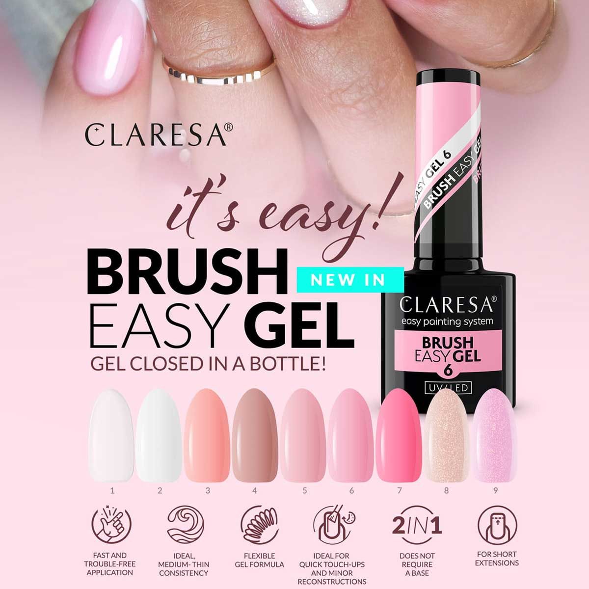 Claresa Pinsel Easy Gel 6 5ml