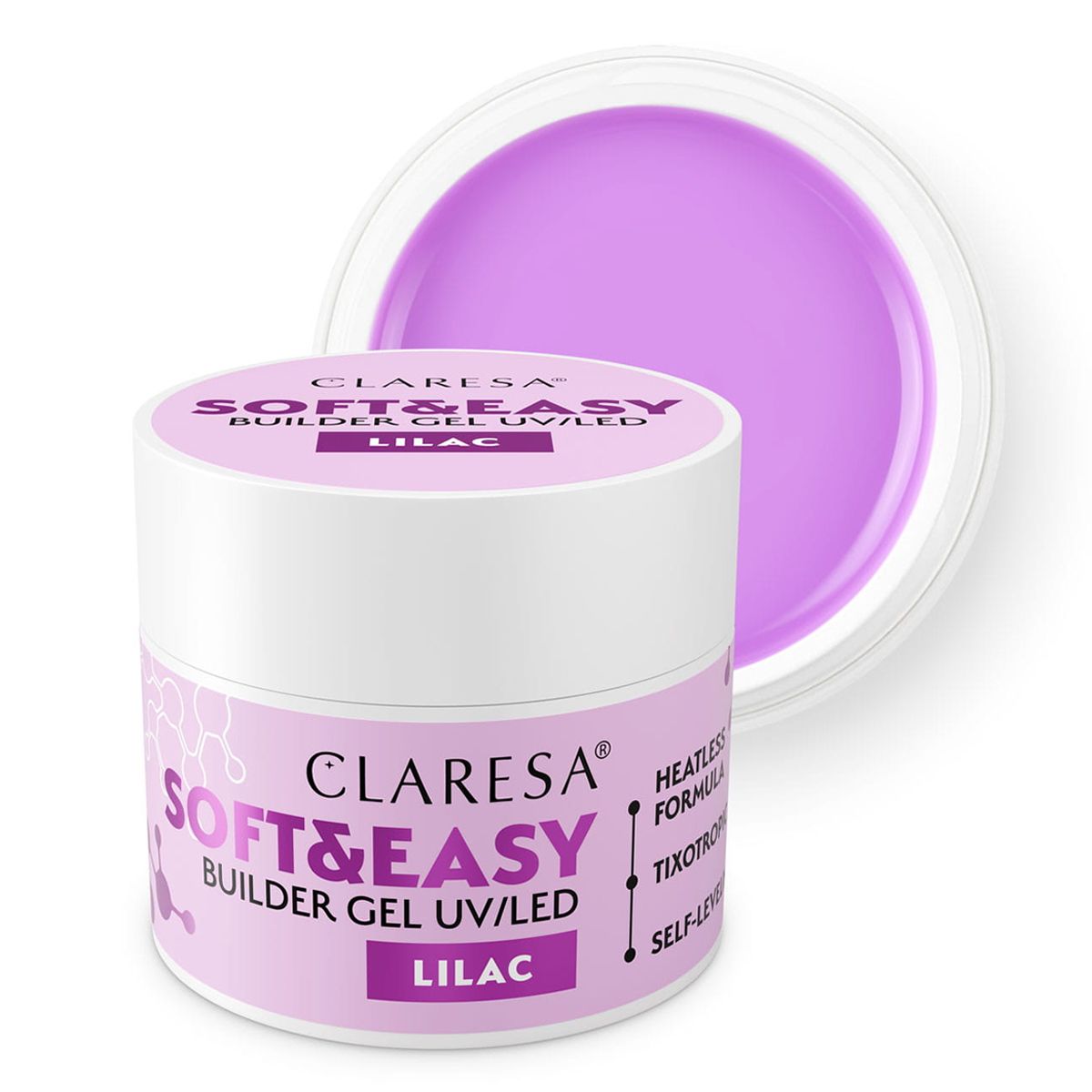 Claresa keratin soft easy builder gel lilac 90gr.