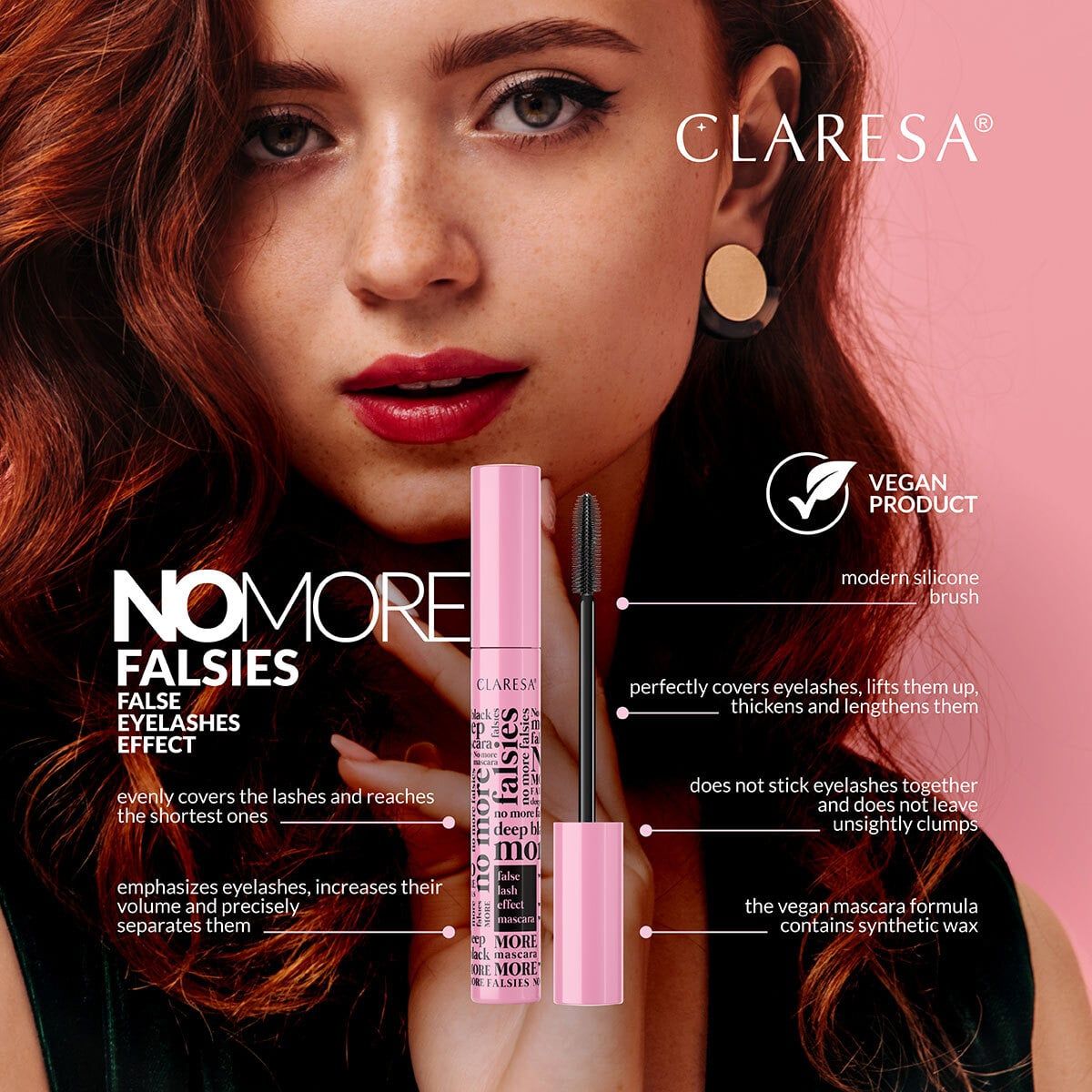 Claresa no more falsies mascara deep black 10ml