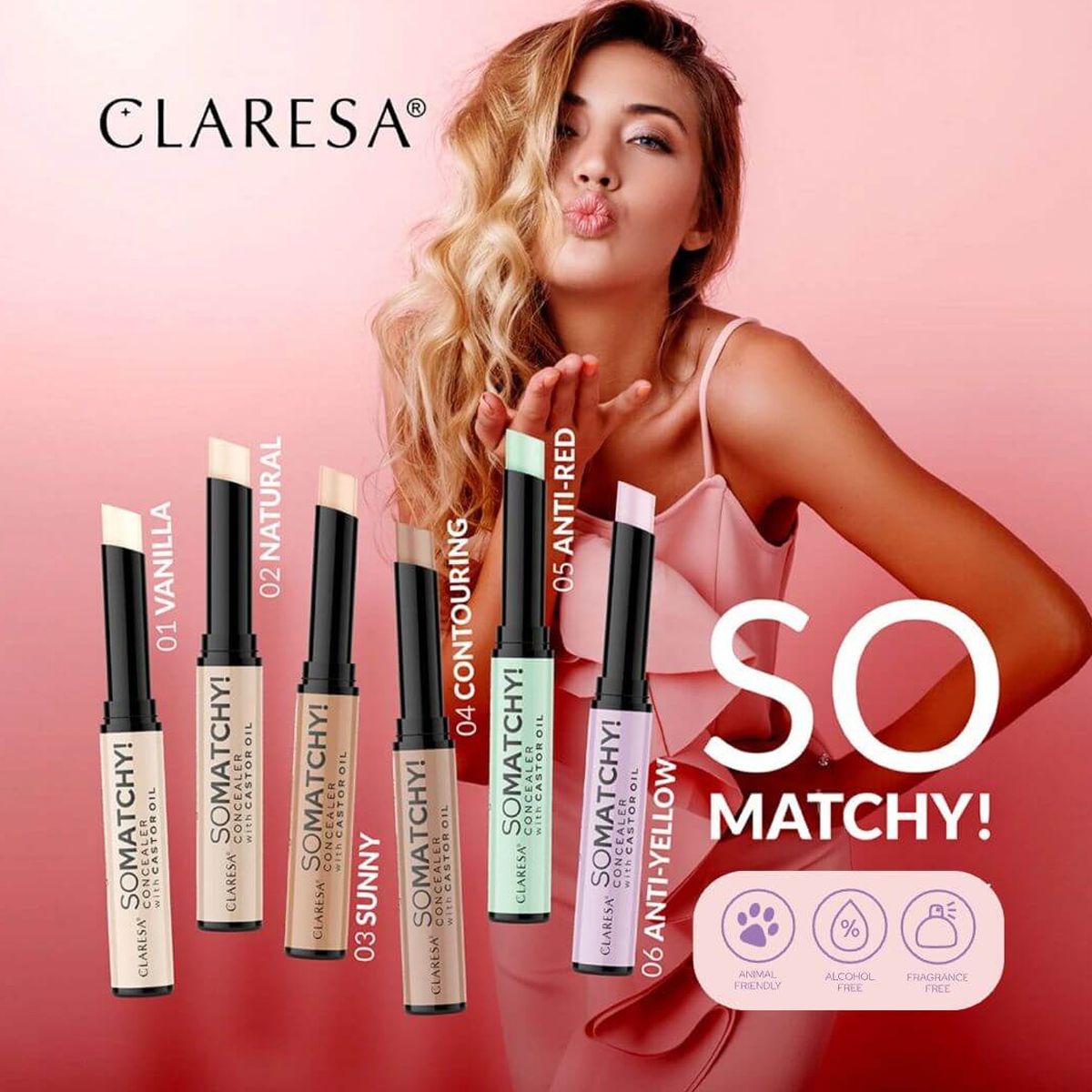 Claresa so matchy! concealer cover stick 03 sunny 3gr.