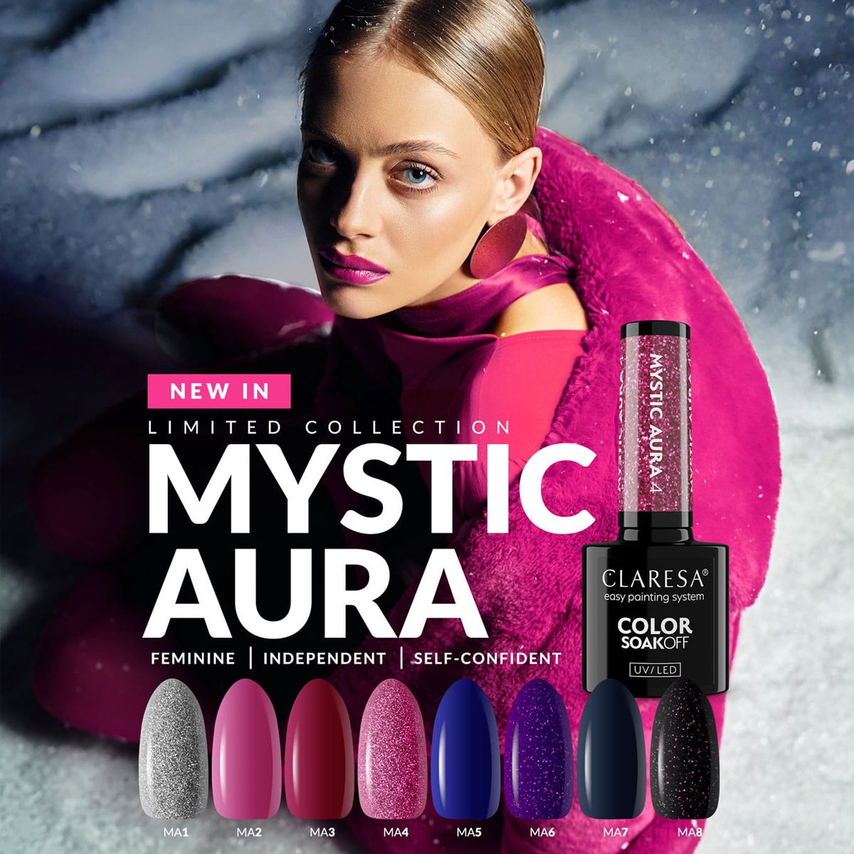 Claresa uv led gel polish 5ml mystic aura 8