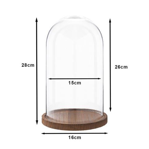 Cloche Clayre eef 6gl1946 transparent 16x28 cm