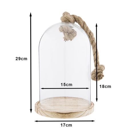 Cloche Clayre eef 6gl2222 transparent 17x29 cm