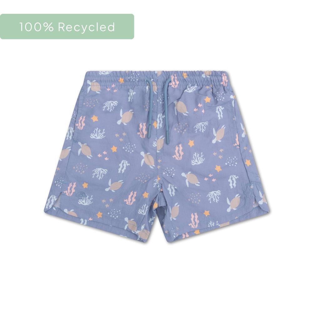 Coral bliss | multi-colored UV swim trunks for boys