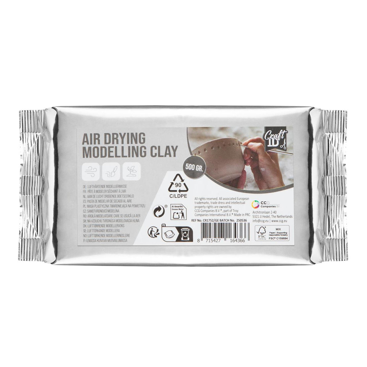 Creative craft group modeling clay white - 500gr.