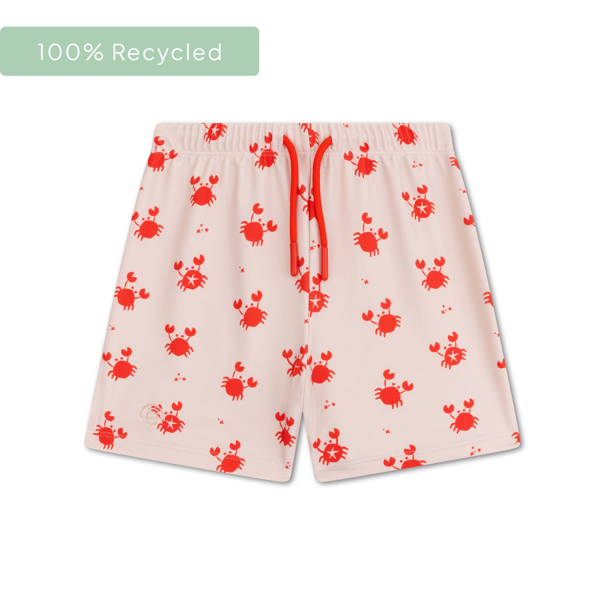 Crabby | beige red UV swimming trunks for boys