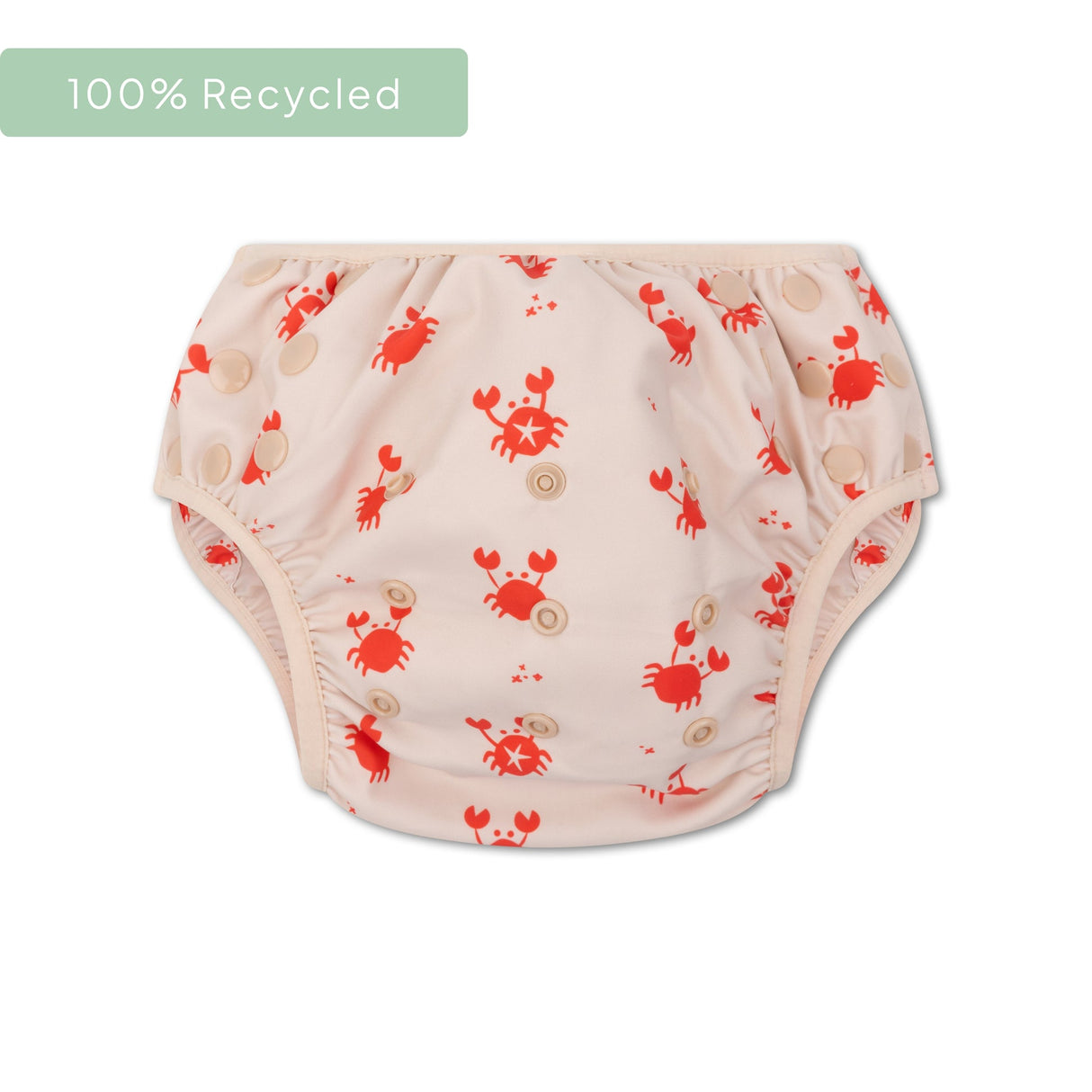 Crabby | red beige washable swim diaper