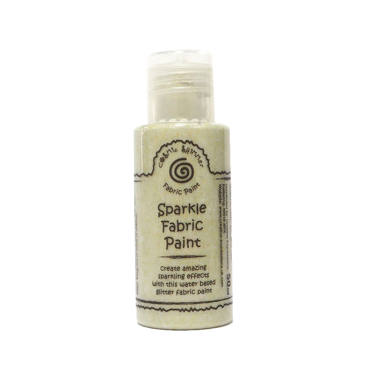 Cosmic shimmer • fabric paint sparkle sunlight gold 50ml