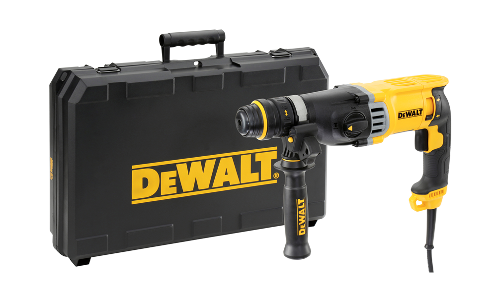 Dewalt d25144k 28mm sds+ combihamer met snelwisselboorkop | 900w 3.0j - d25144k-qs