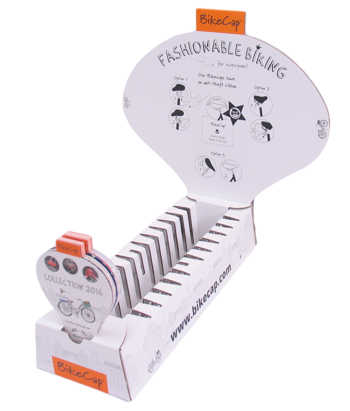 Bikecap Saddle Clines Tour Display med Waaier