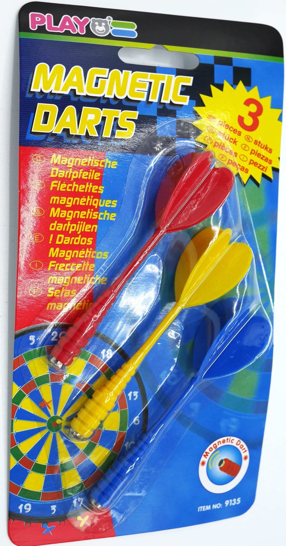 Playgo Magnéitesch Dart, 3 Stéck, 10,5 cm laang