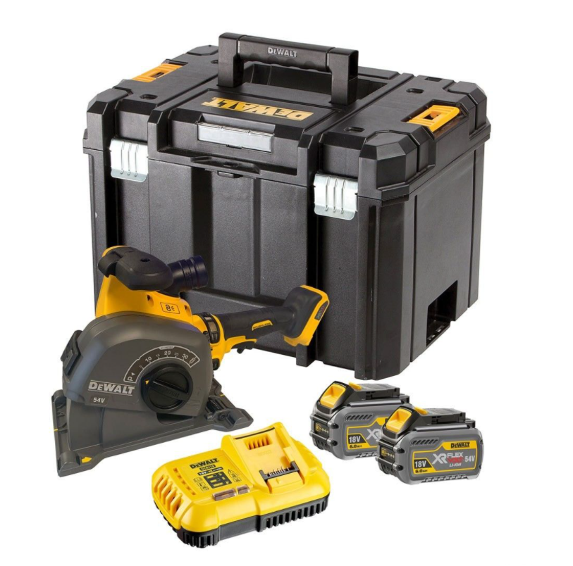 Dewalt dcg200t2 | sleuvenfrees | 54v xr | flexvolt | 125mm | 2x 6.0ah accu's en snellader - dcg200t2-qw