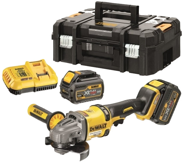 Dewalt dcg414t2-qw xr flexvolt accu haakse slijper | 54v 125mm - dcg414t2-qw