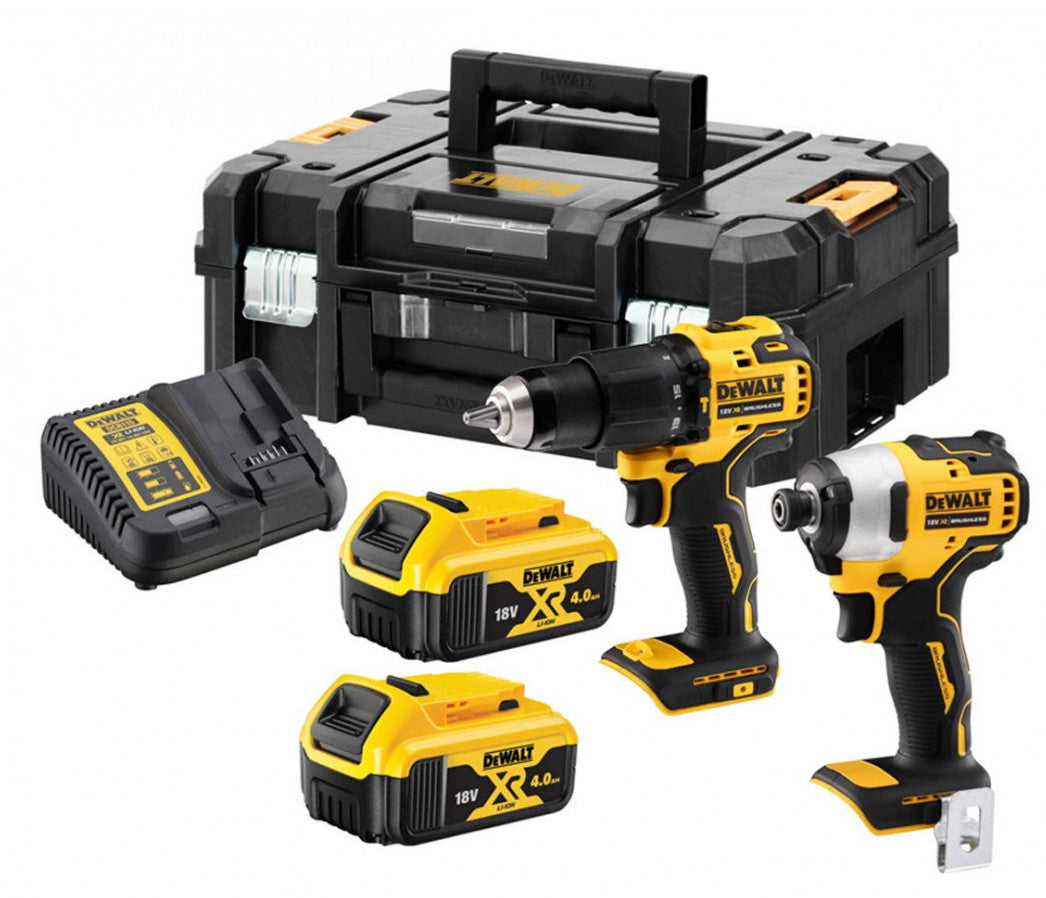 Dewalt dck2062m2t-qw comboset 18v 4,0ah li-ion - dcd709 accuklopboormachine + dcf809 slagschroevendraaier - dck2062m2t-qw