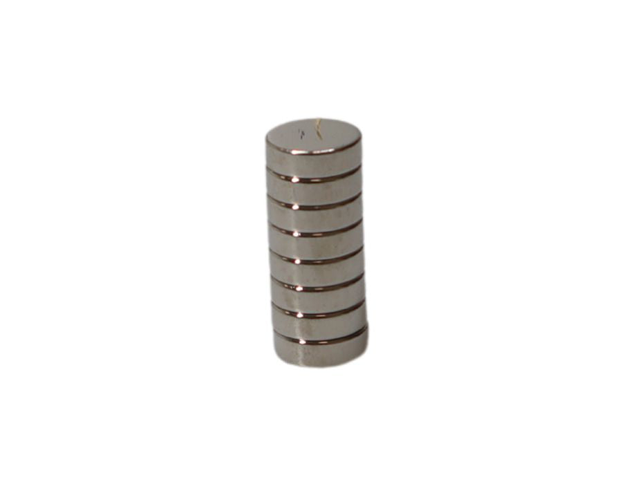 Deltafix blockmagneter nickel - kylarfolie - 10 x 3 mm - 8 st.