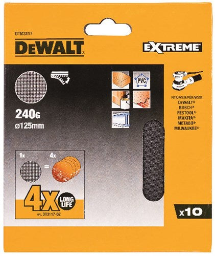 Dewalt príslušenstvo sieťka brúsna sieťka ø125mm k240 - dtm3117-qz