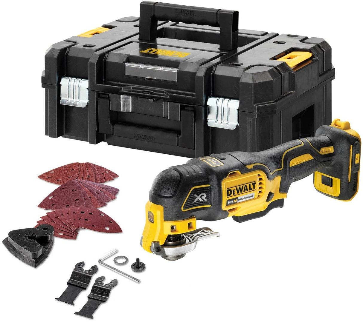 Dewalt dcs356nt-xj | 18v oscillerende multitool | zonder accu's en lader in t-stak koffer - dcs356nt-xj