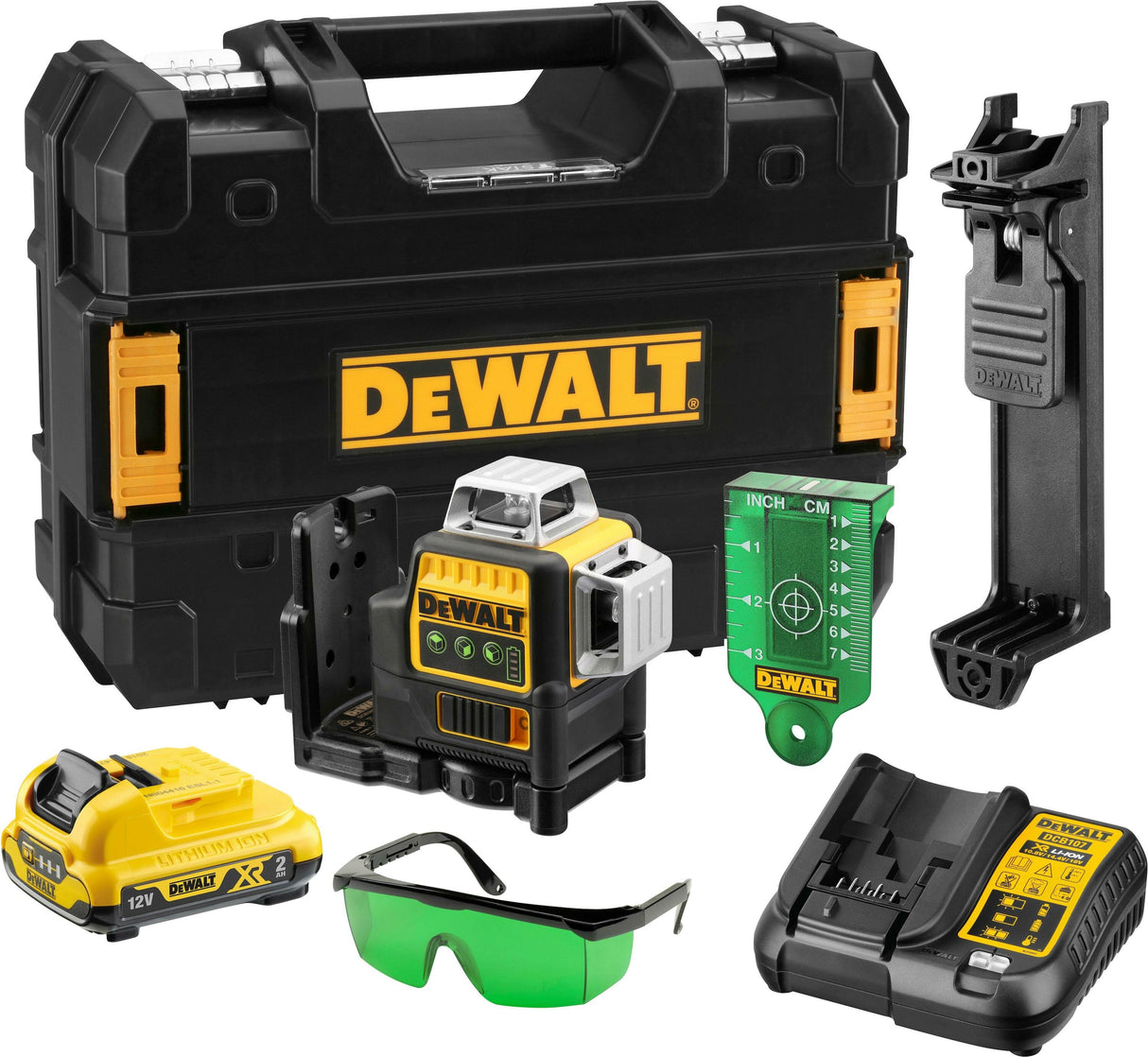 Dewalt dce089d1g zelfnivellerende kruislijnlaser 10.8v - groene laser - dce089d1g-qw