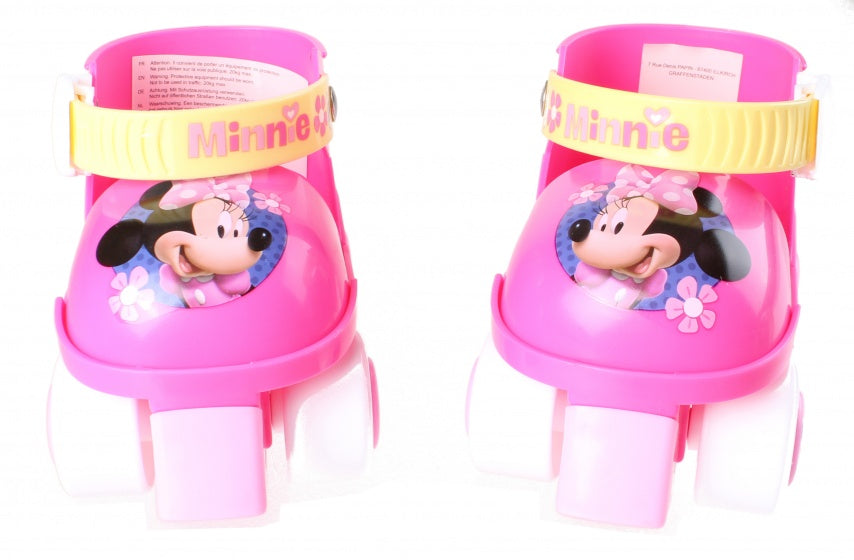Minnie mouse roller skates girls pink white size 23-27