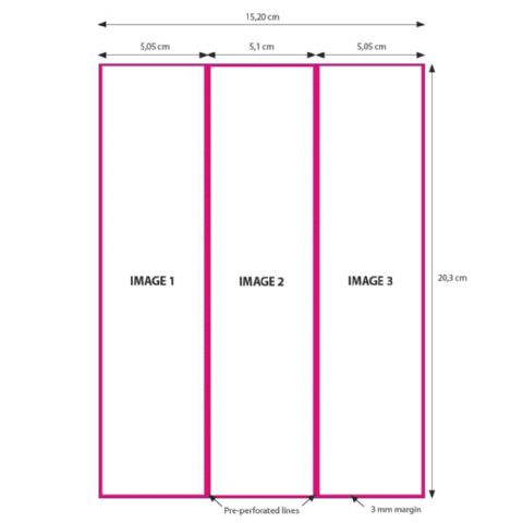 DNP Pabeier 2 Roll � 200 st. 15x20 perforéiert op 5x20 an 10x20 cm fir ds620