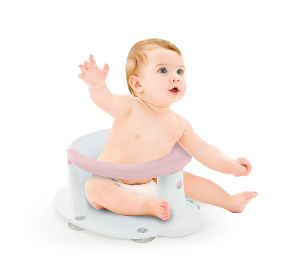 Sedile da bagno dolo con ventose rosa bianco