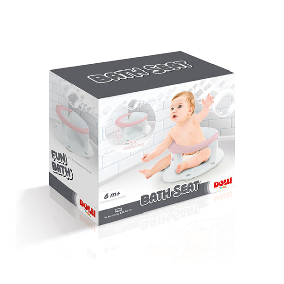 Sedile da bagno dolo con ventose rosa bianco