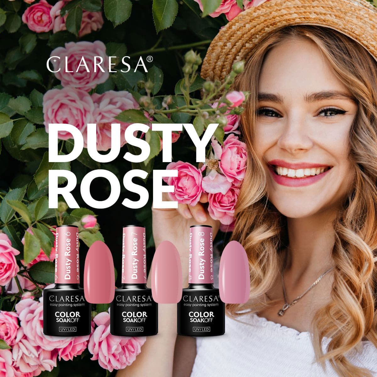 Claresa UV LED geelilakka 5ml Dusty Rose 6