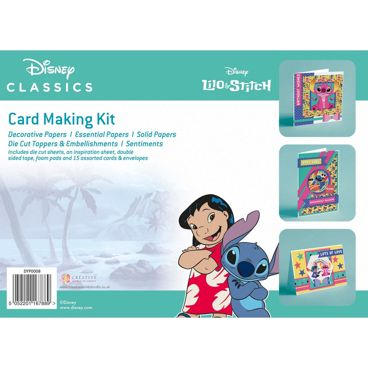 Creative expressions • lilo stitch large card a4 kit