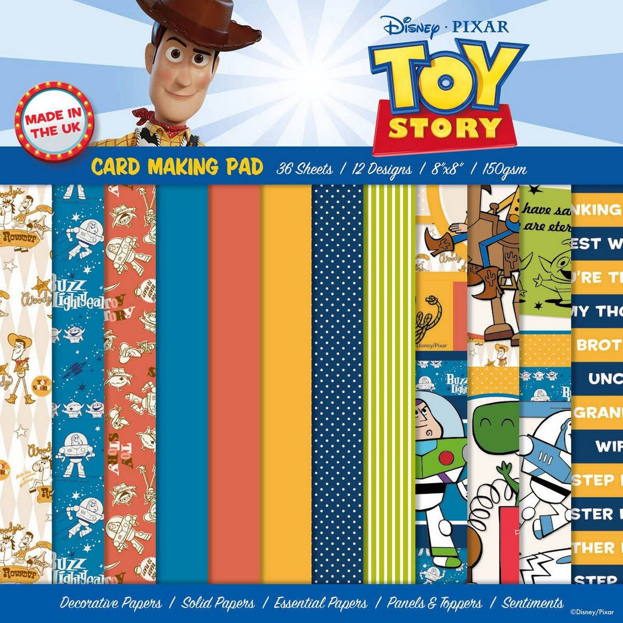 Creative expressions • card making pad toy story