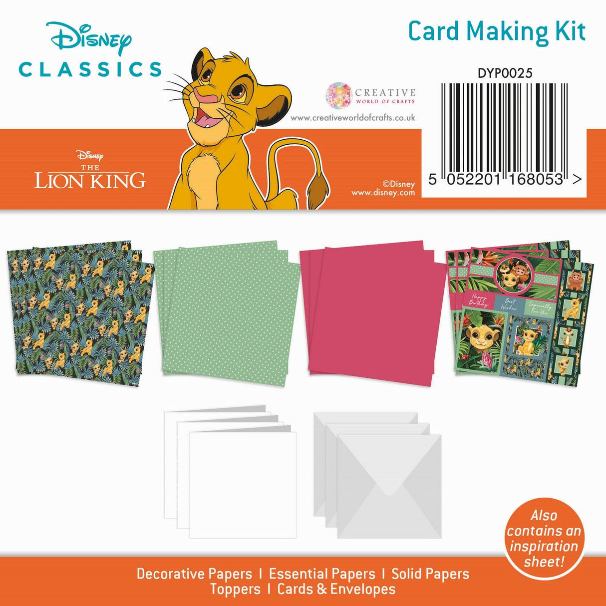 Creative expressions • the lion king mini card kit 15,24x15,24cm