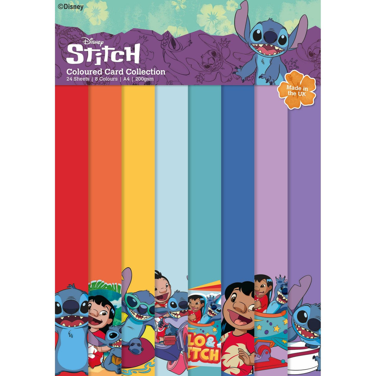 Creative expressions • lilo stitch coloured card pack