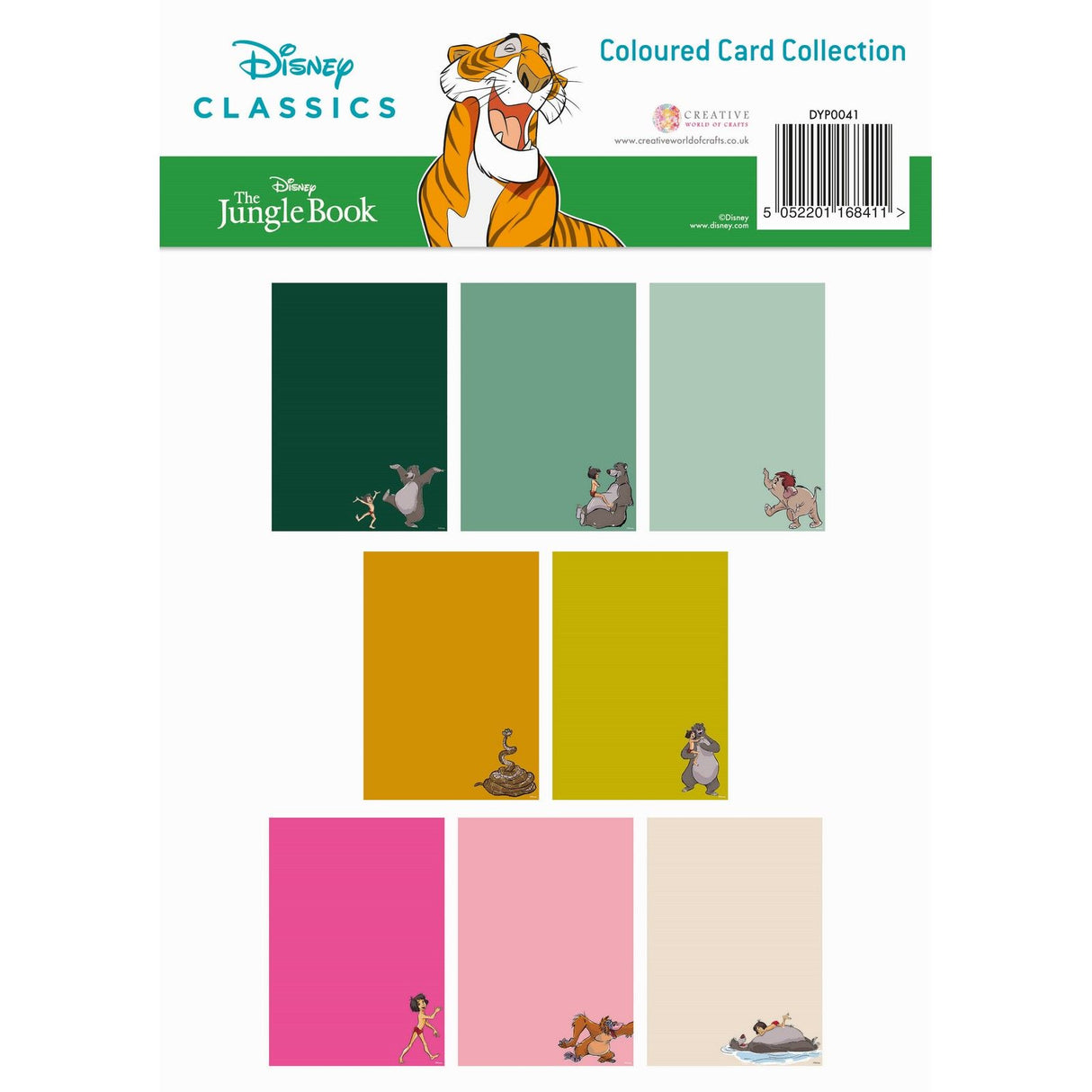 Creative expressions • the jungle bookcoloured card pack
