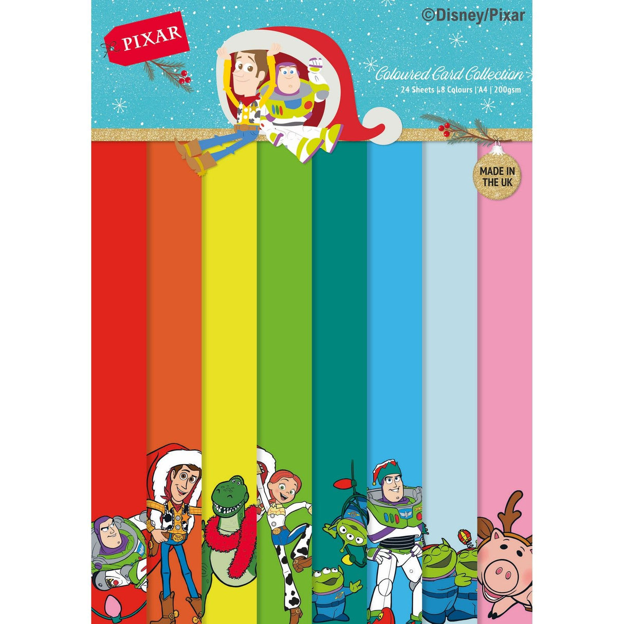 Creative expressions • toy story christmas coloured card a4 pack