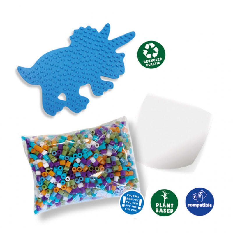 SES GREEN BEEDZ - Strukning af perle sæt triceratops Dino