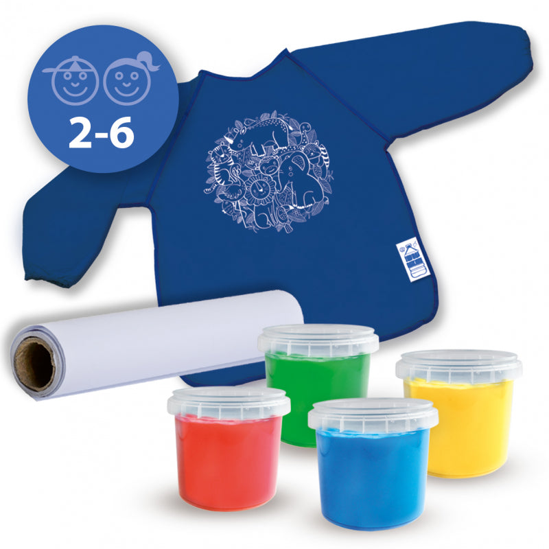 Ses eco finger paint set with mess apron