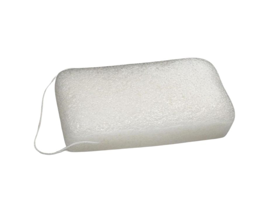 Ecoluba Konjac Sponge - White - Rectangular