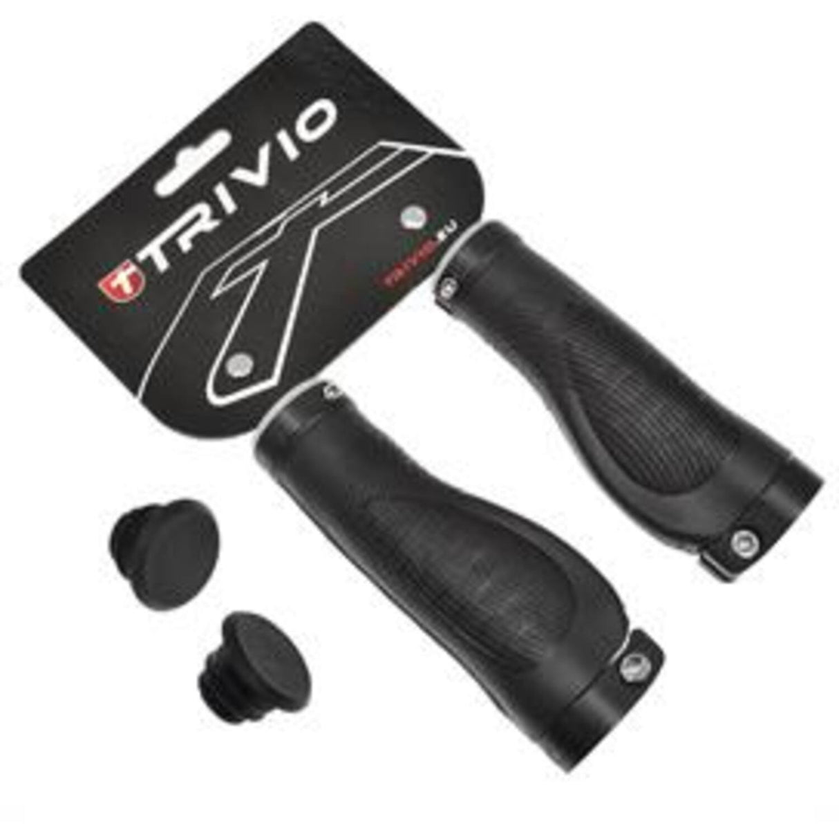 Trivio - bicycle grips rubber ergonomic lock-on black