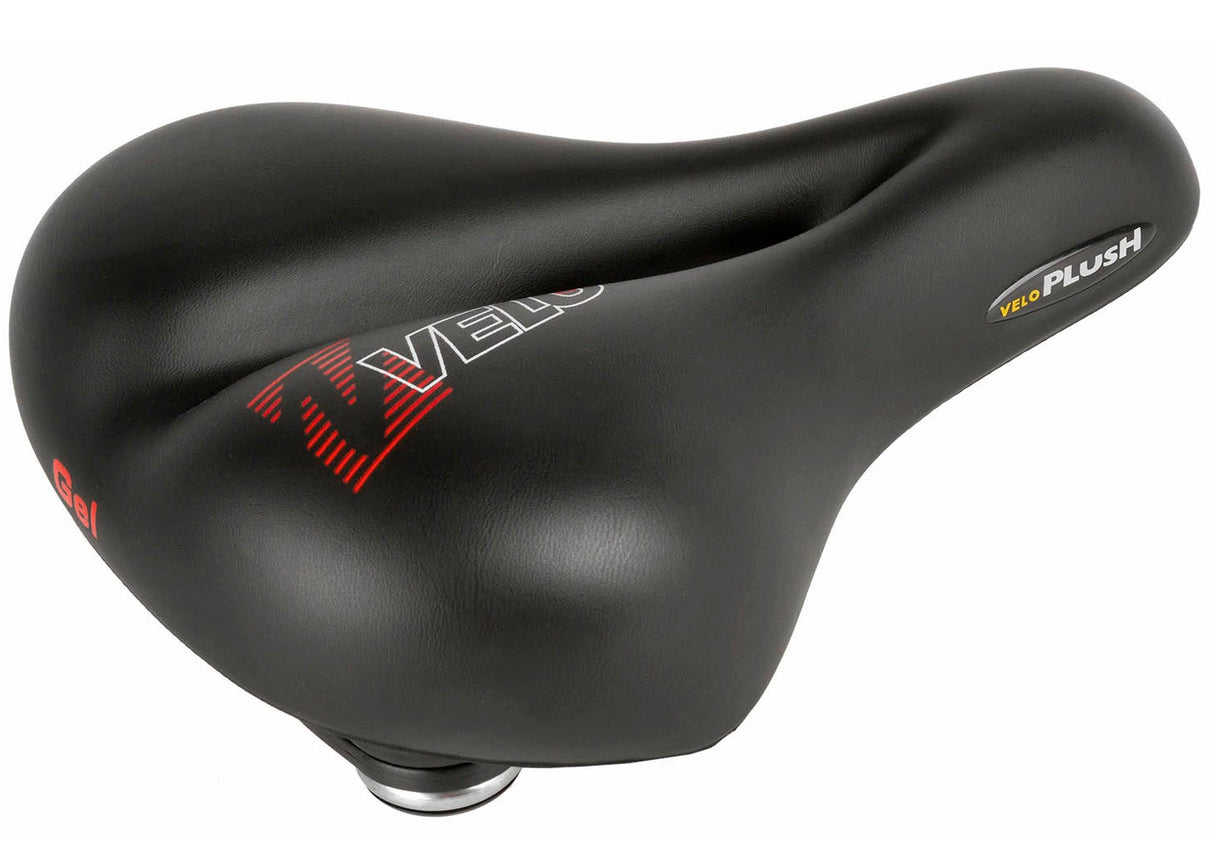 Velo plush gel saddle elasto city 275x213mm black on card
