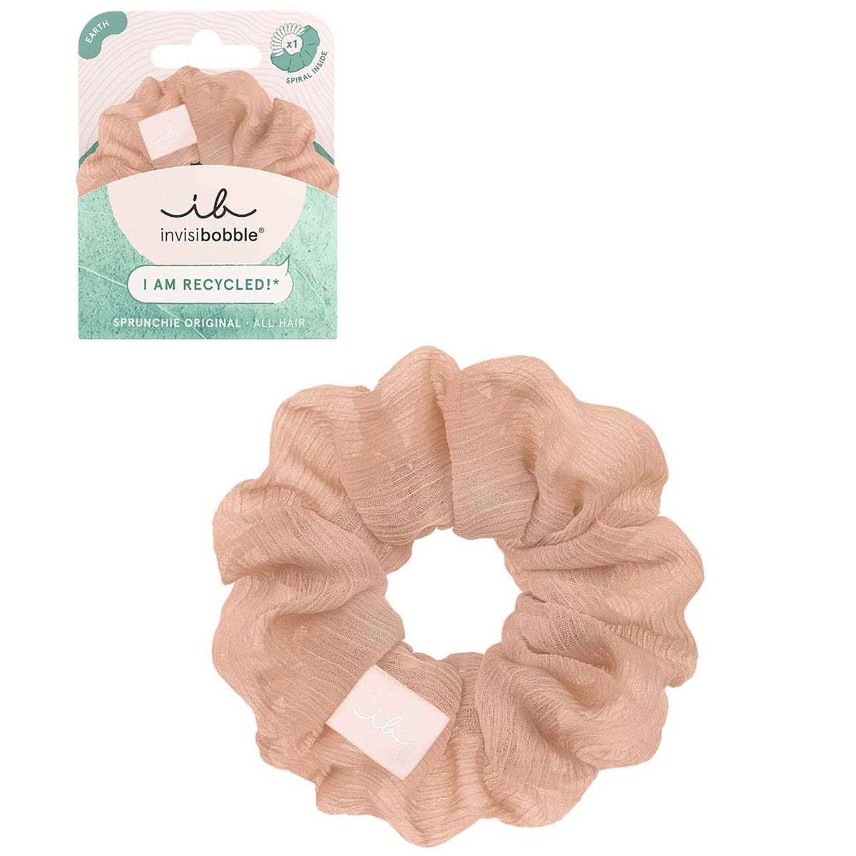 Invisibobble sprunchie reciclando rocas