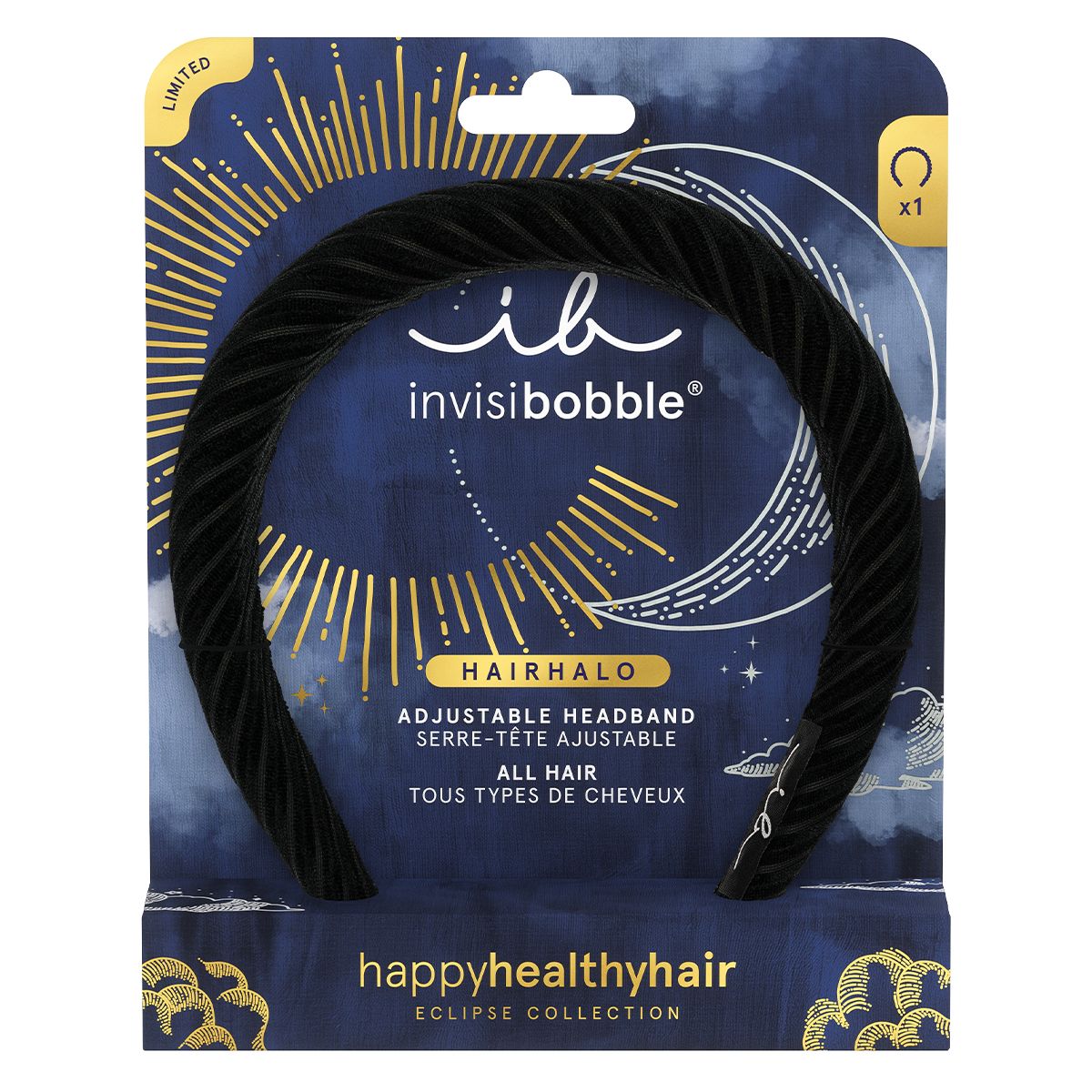 Invisibobble hairhalo eclipse midnight ring