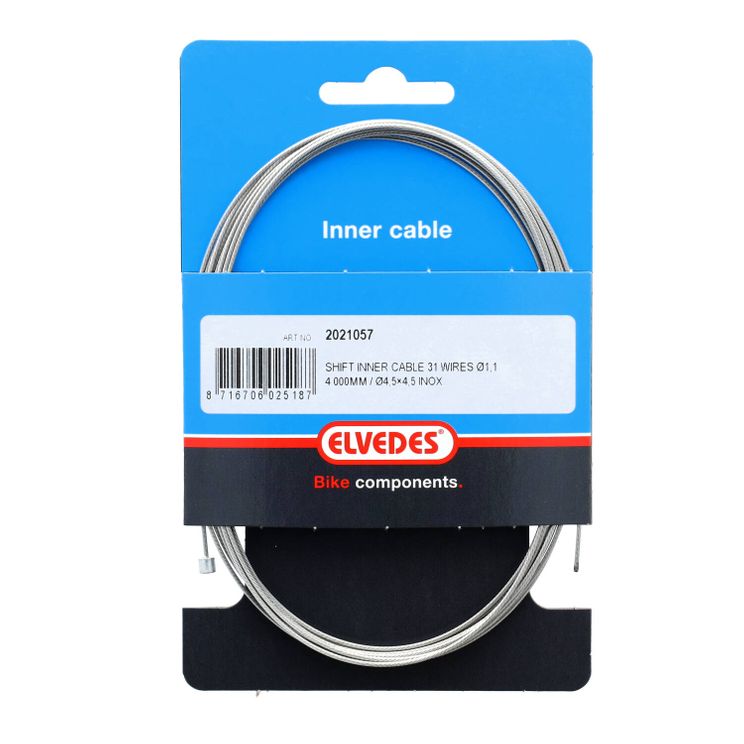 Elvedes inner shift cable 4000mm stainless steel n-nipple 2021057