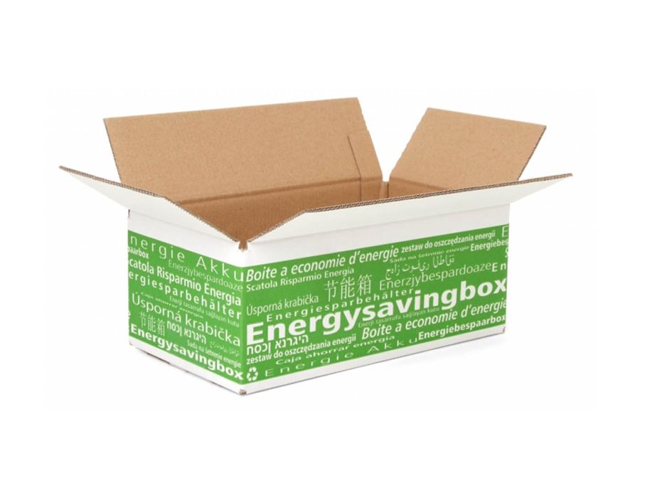 Energy saving box box with print