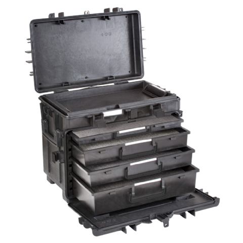 Casos de explorador 5140 Trolley Black con cajones de espuma para recoger