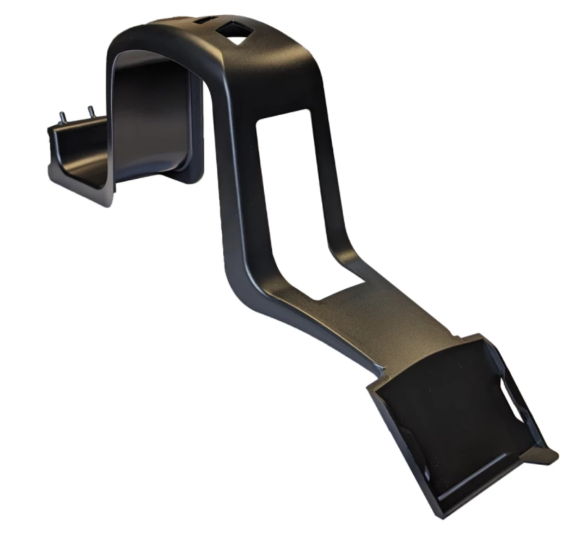 Qtcycletech présentoir mural pour casque qt avec porte-carte de prix en plastique noir