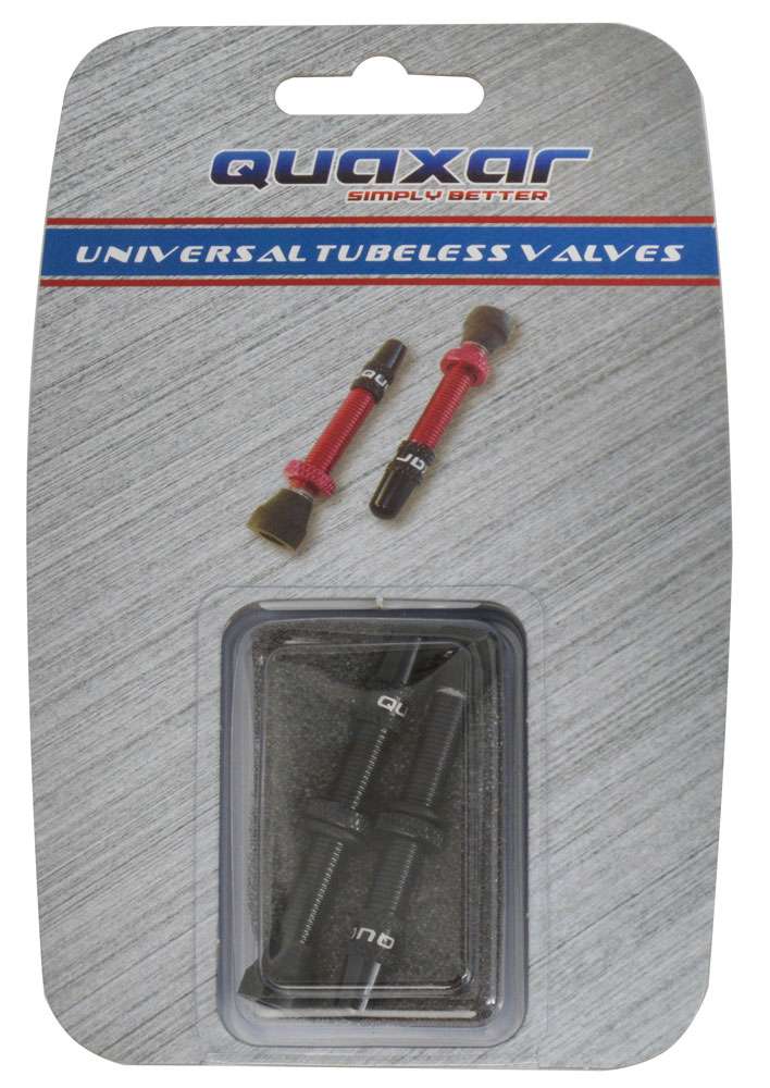 Quaxar tubeless valves universal aluminum black