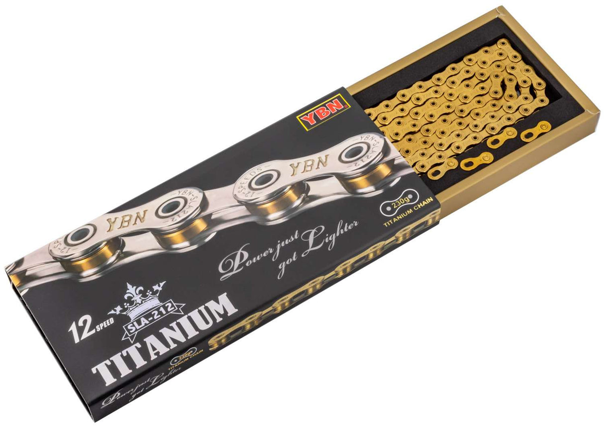 Ybn sla 212 ti-n titanium 12-speed chain hollow pin